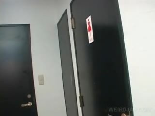 Asian Teen beauty videos Twat While Pissing In A Toilet