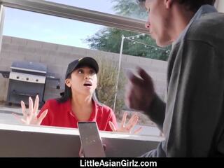 Superior Asian Pizza Delivery young woman Ember Snow Fucks Gamers Cocks